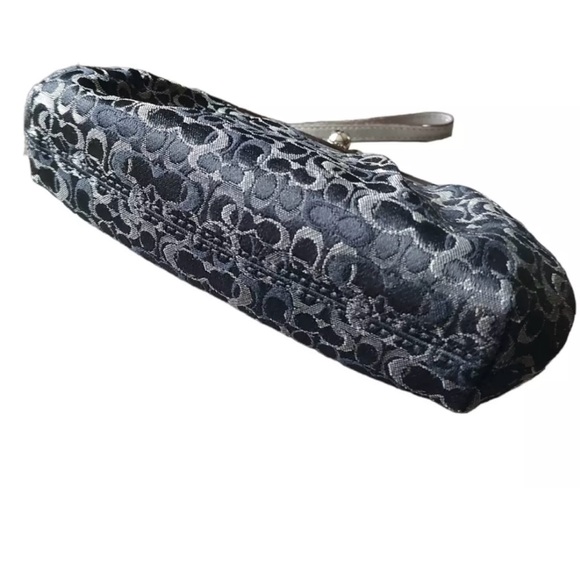 COACH Optic Mini Signature Lurex Framed Kisslock Clutch Wristlet LTD ED NWT - Picture 4 of 11